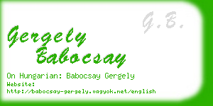 gergely babocsay business card